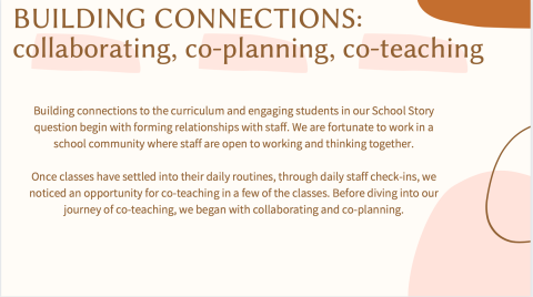 Connections through co-teaching